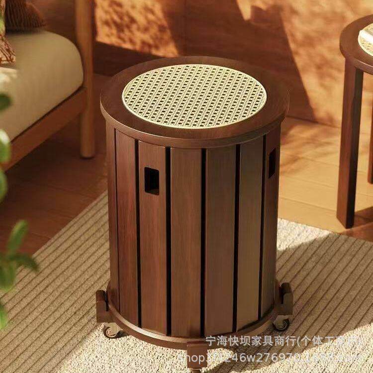 实木凳子家用可叠放板凳组合圆凳叠叠凳餐厅客人置物凳茶几凳