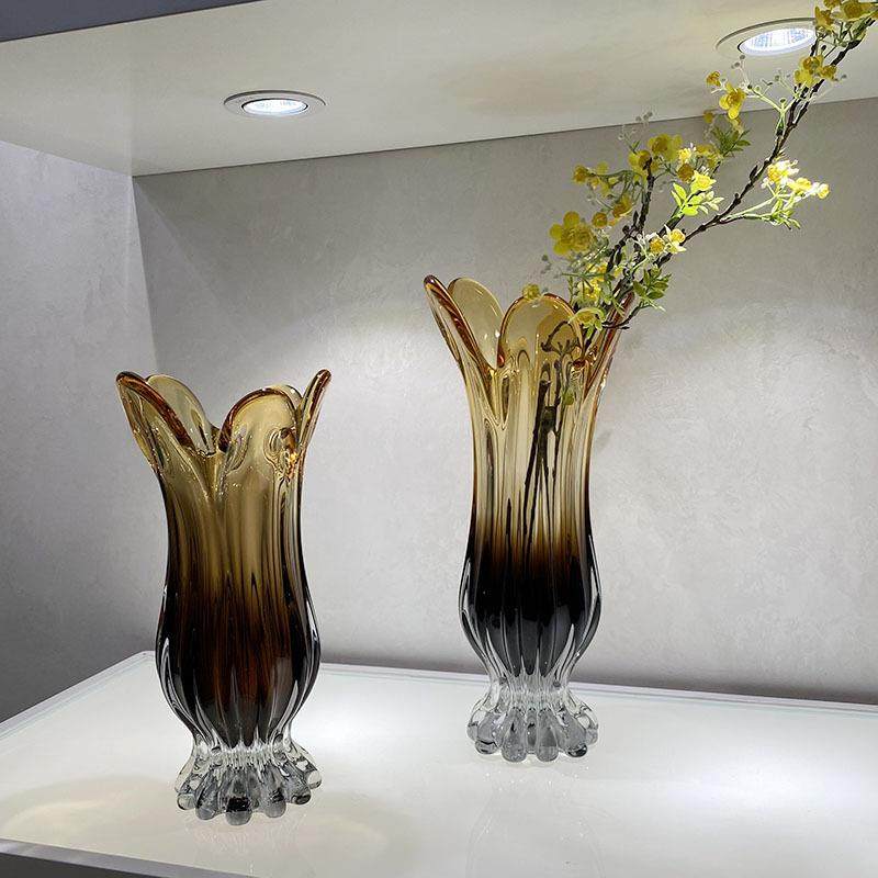 高档轻奢渐变玻璃花瓶摆件现代简约客厅插花餐桌创意琉璃花器水培,农用物资,其他肥料,淘宝优惠券,粉丝福利购,淘宝优惠卷