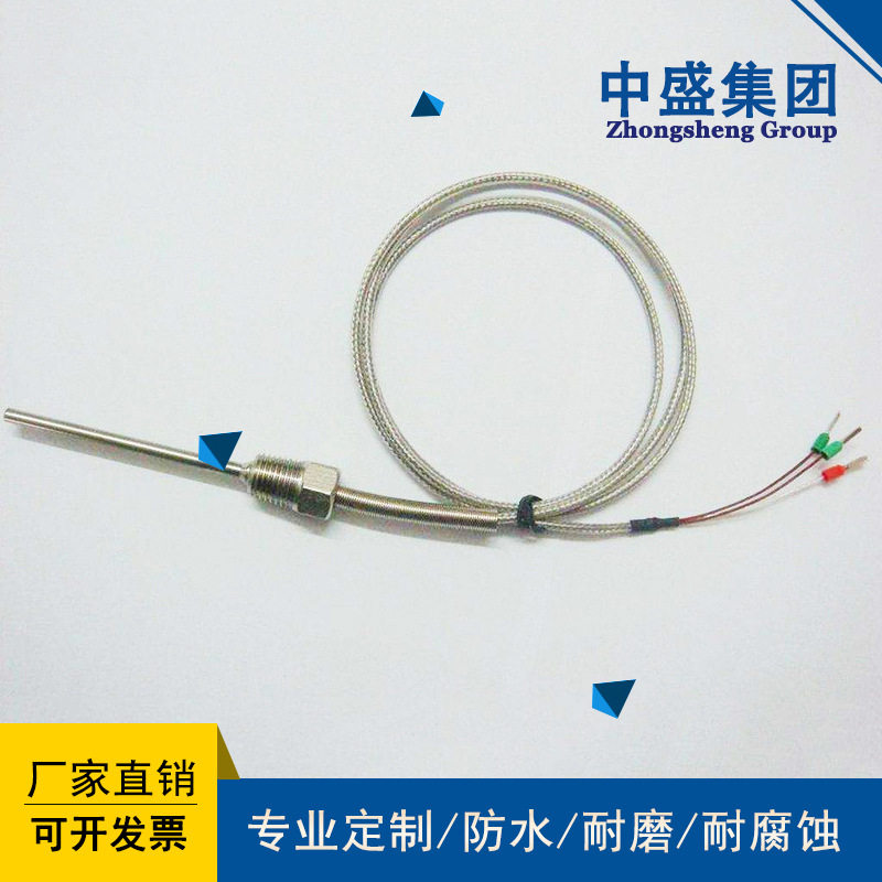 中盛端面铂电阻端面热电阻PT100WZPM2φ4*10*5000