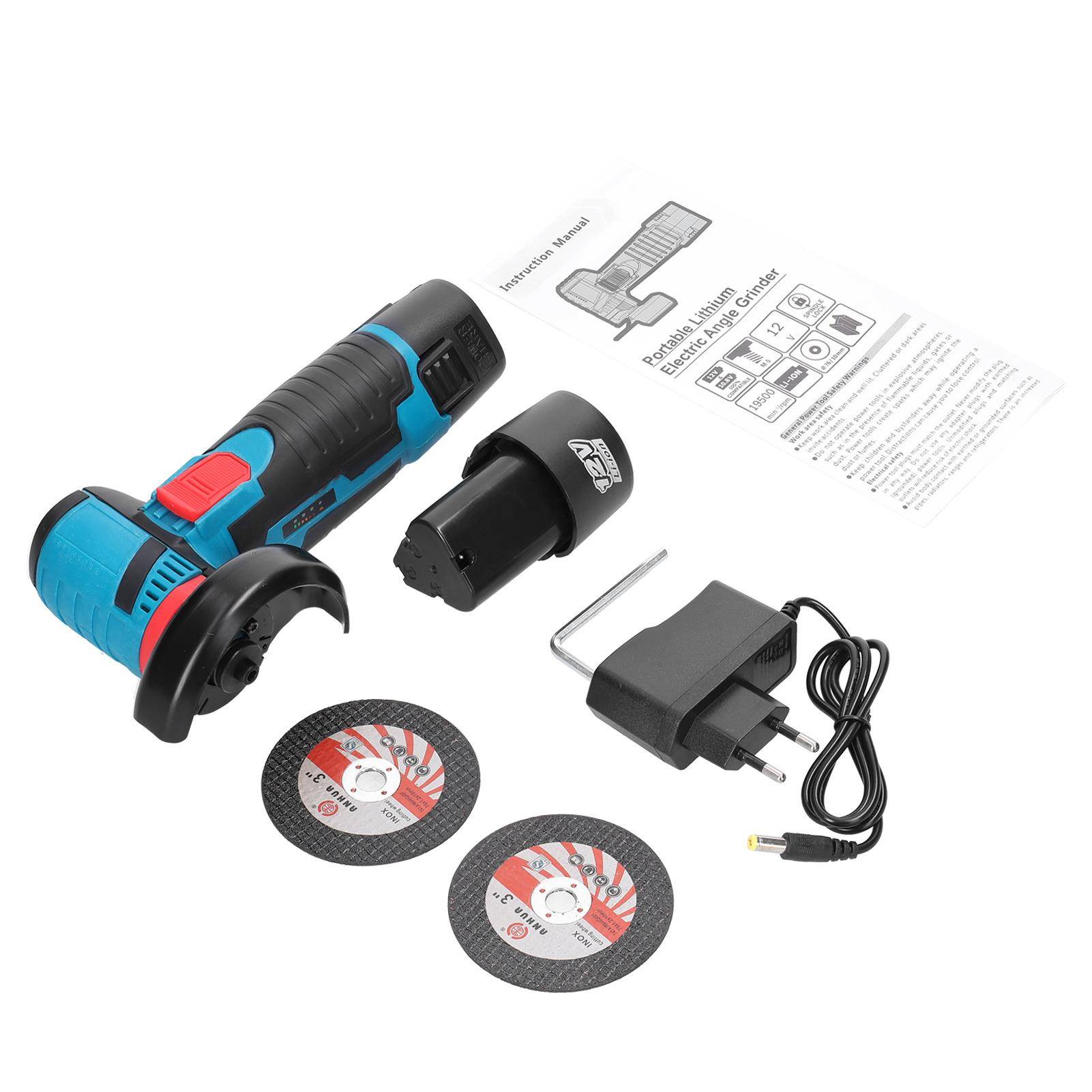 4式片锯片12V有刷充电迷你角机机锂电角磨欧规一电机抛磨光切割机