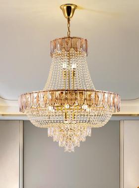 式楼大吊复灯别墅中空91624跃层挑轻奢高档楼中空楼挑高ed水晶客l