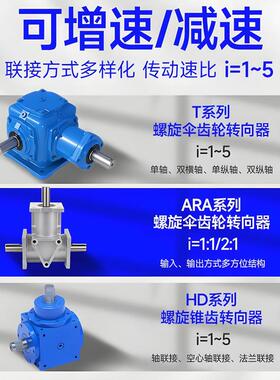 HD转向箱HLSL11轮螺旋锥齿换向器直角伞齿箱减速齿机硬面变D速器