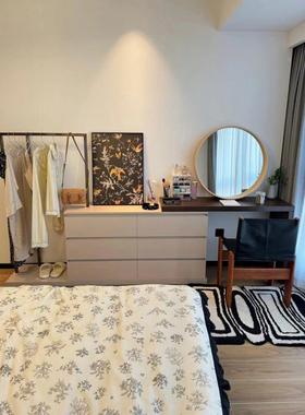 卧新款轻奢实木斗BVS梳妆台柜一体带衣帽架代室简约现床尾化妆台