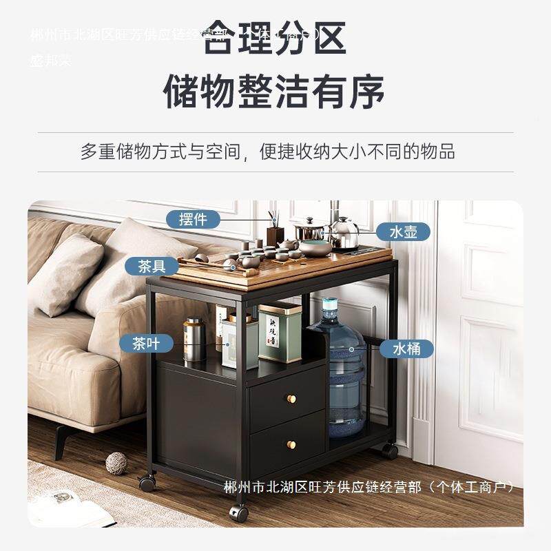 边几厅移动JI5156k边柜带轮小茶台茶水柜发侧边沙柜台阳小桌子小