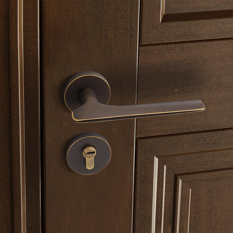 厂家直体发音全铜CP23-76卧室静门锁现代简约室木内磁吸门把手门