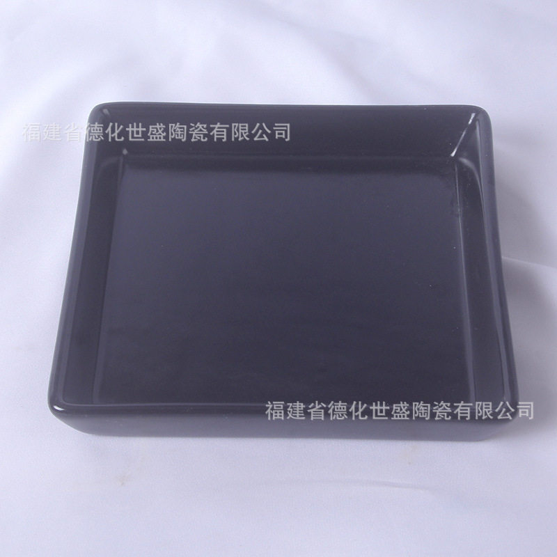 花盆托盘陶瓷长方形底座底盘正方形垫底花接水底托拖底盆托带花卉