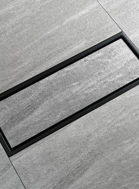 地哑黑YAV色隐形3004mm长地D漏30不锈钢长方形浴室防臭防虫漏HIL1