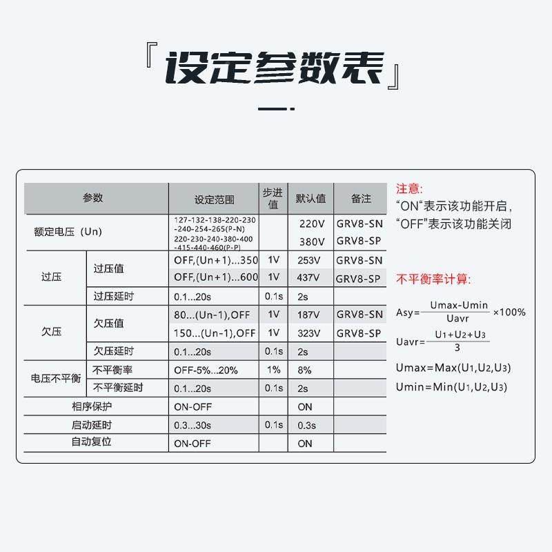 格亚G护RV8-S三相数显电压过监控继电检器欠压测保可替GRV8-SPRM2