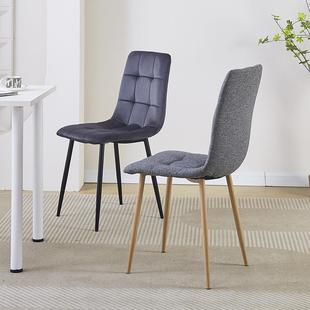 德代国2026爆款 子简约家用餐椅现户型铁艺软VOZ包凳餐厅轻奢休小