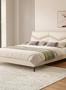 意式实木TMK简床科技布1.2m米1.8主卧经济单人床双加厚软包型现代