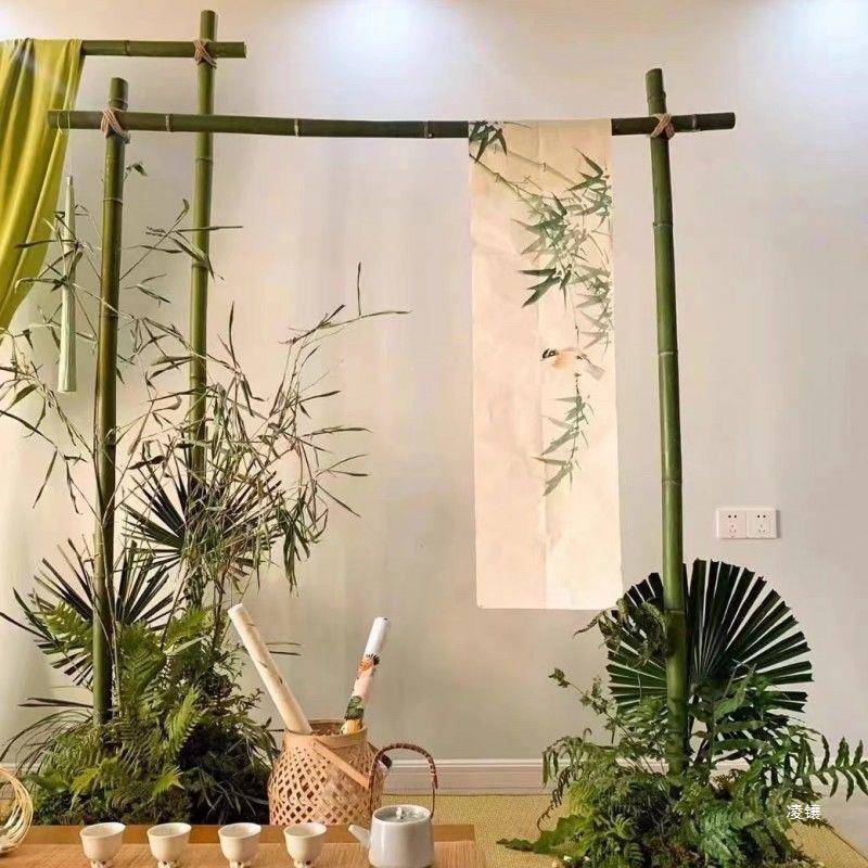 TYU婚庆道具竹子架子架展示婚礼架式中户外竹竹竿装饰竹架美陈迎
