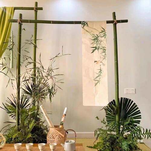 TYU婚庆道具竹子架子架展示婚礼架式中户外竹竹竿装饰竹架美陈迎