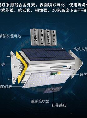 太阳能庭灯户外防水照家用明院灯装DCW灯饰感应灯全自动超亮路灯