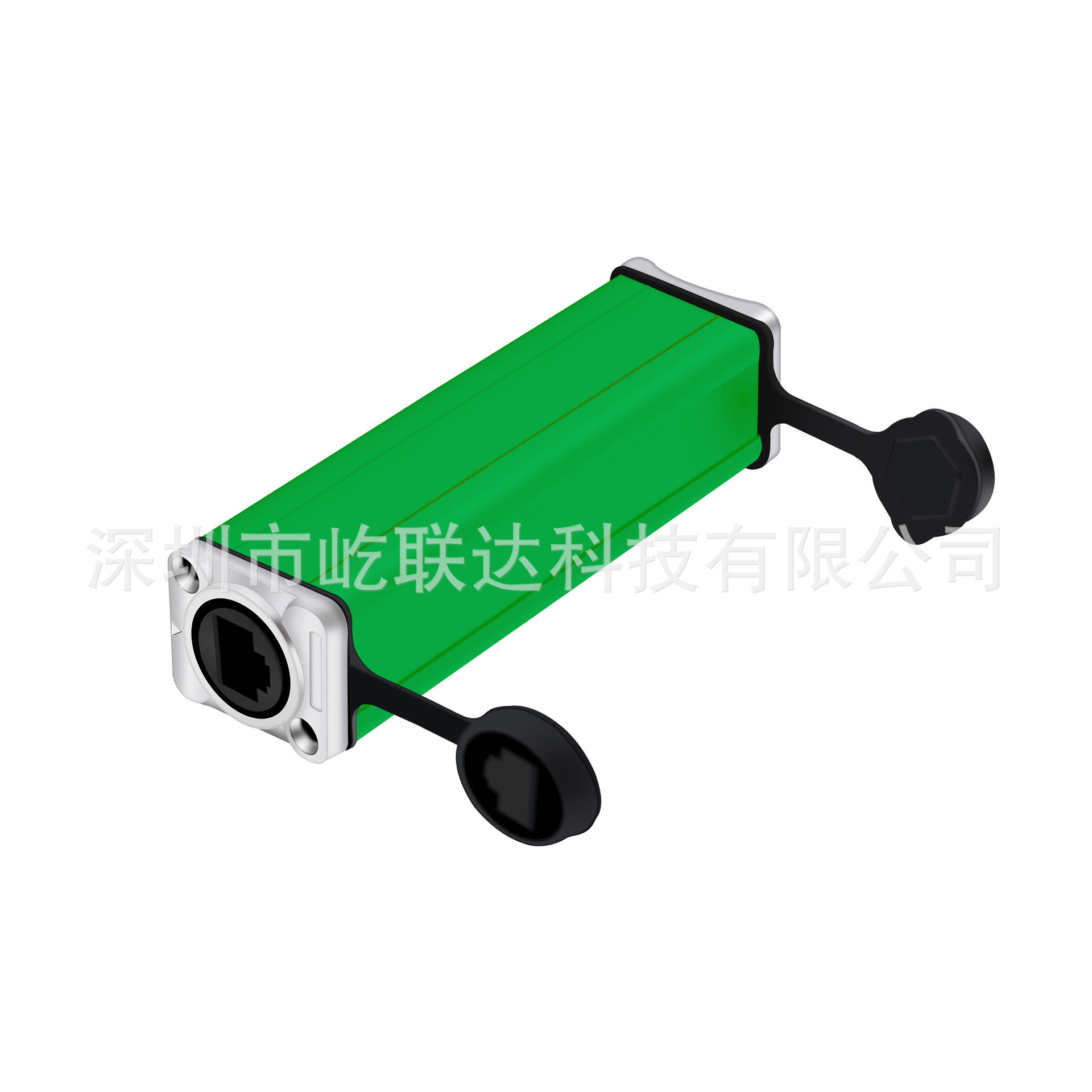 跨境热销RJ45网络信号直通母座双头母座耦合器铝材外壳电子工程盒