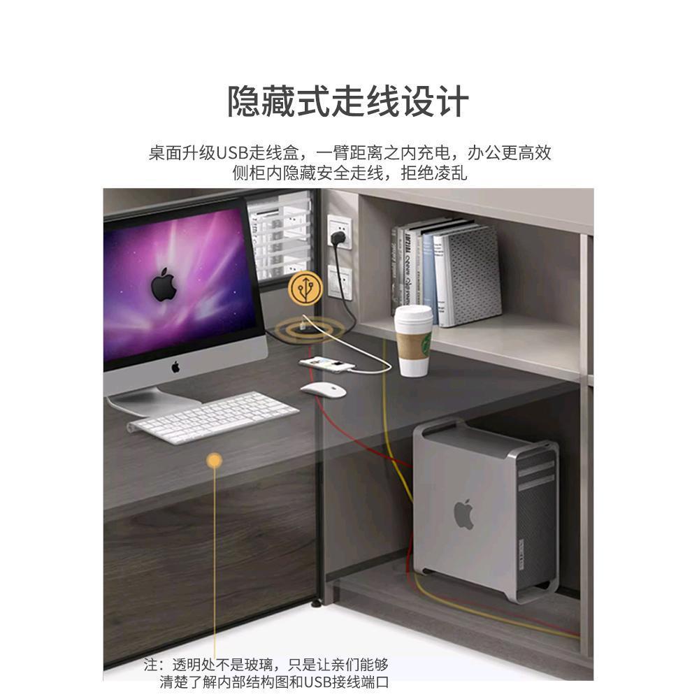 办约桌4人位1人2人位职员带员工公办工位电TYM-2606脑桌子椅组柜