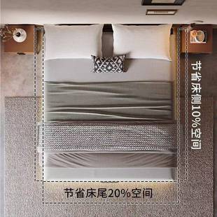 榉约木骨架床白蜡骨架床头实榻榻米齐边简68684全悬浮木排床卧室