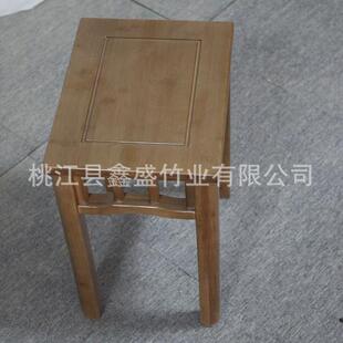 新中式家用竹凳楠竹凳方茶47404茶台室桌椅矮凳子茶客凳厅家用小