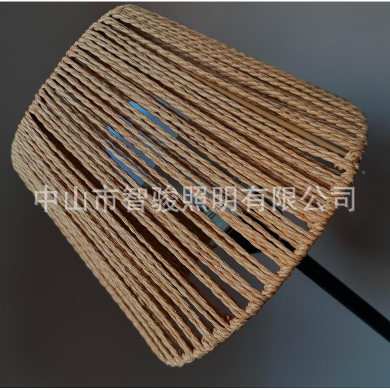 客厅落绿地灯园林风厅格263绳灯罩植风情沙草发落地灯客餐厅灯