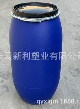L蓝色开口桶法兰桶160塑料桶1062149桶升6塑料制造