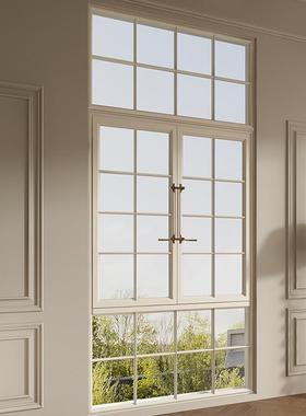 IRD金法式复古2老钢窗7系列断桥铝合平开落地户别窗墅隔音白