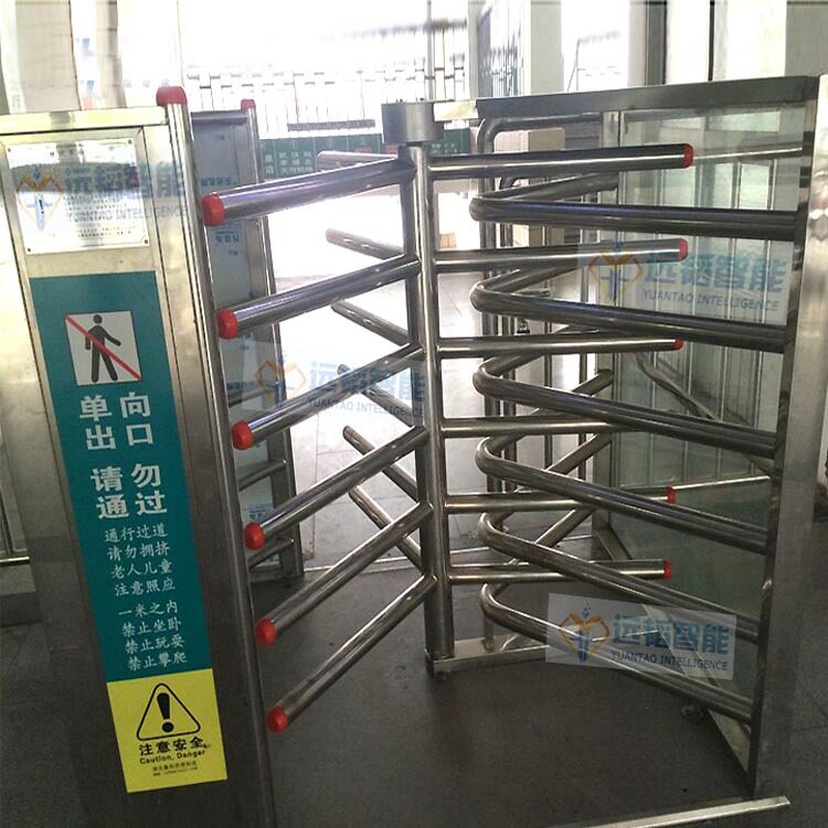 全高十字转闸机单向可过大型物