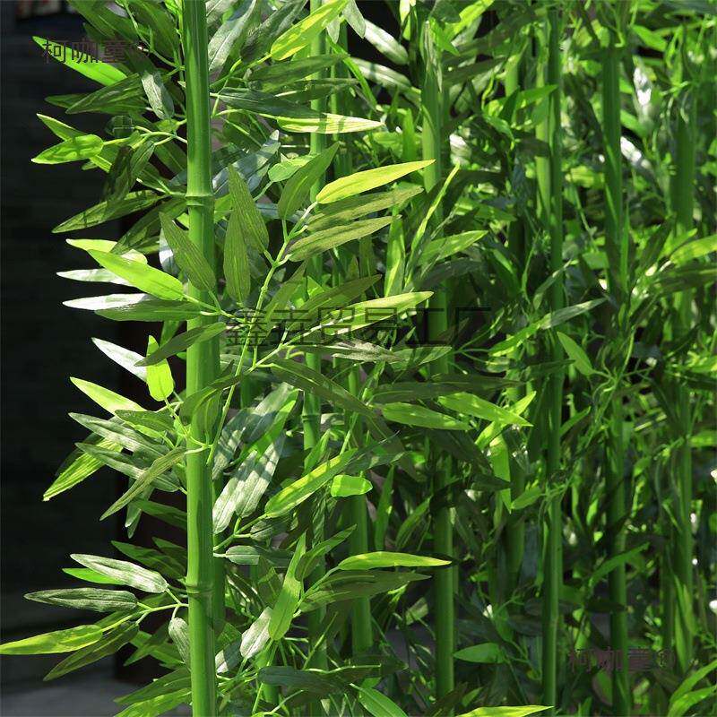 竹子公遮司酒店造景隔屏断假45523竹子室内装饰户外挡仿生绿风植