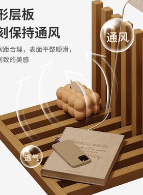 悬浮N820床头柜叠创意家用室折墙上置物架实木床卧可头柜