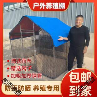 棚户外养殖棚养鸡棚室防雨鸡窝外家禽笼子鸡鸭棚鸽专GWZ用养殖棚