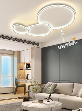 护眼吸顶灯家l23664e现代简约高大气用卧室d极简全光谱亮鹅卵石客