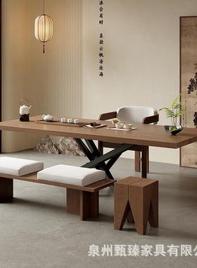 现代简约实木茶桌用轻茶用桌椅家组合家客厅泡茶桌奢202WLT5新款