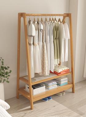 简易衣帽架宿实木衣架架置物民酒店挂衣架落入地卧室户DGA门口衣