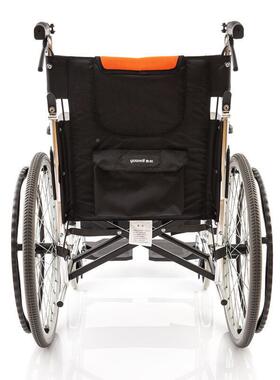 轮椅车H金062C铝轮椅合叠老人轻便椅折手动轮椅车免轮充气轮胎