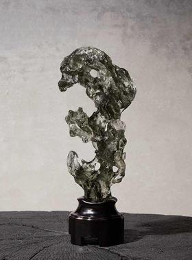 黑WSO色陶瓷收装纳盒宋执壶玻具璃茶套中式琉璃仿太湖石雕塑摆件