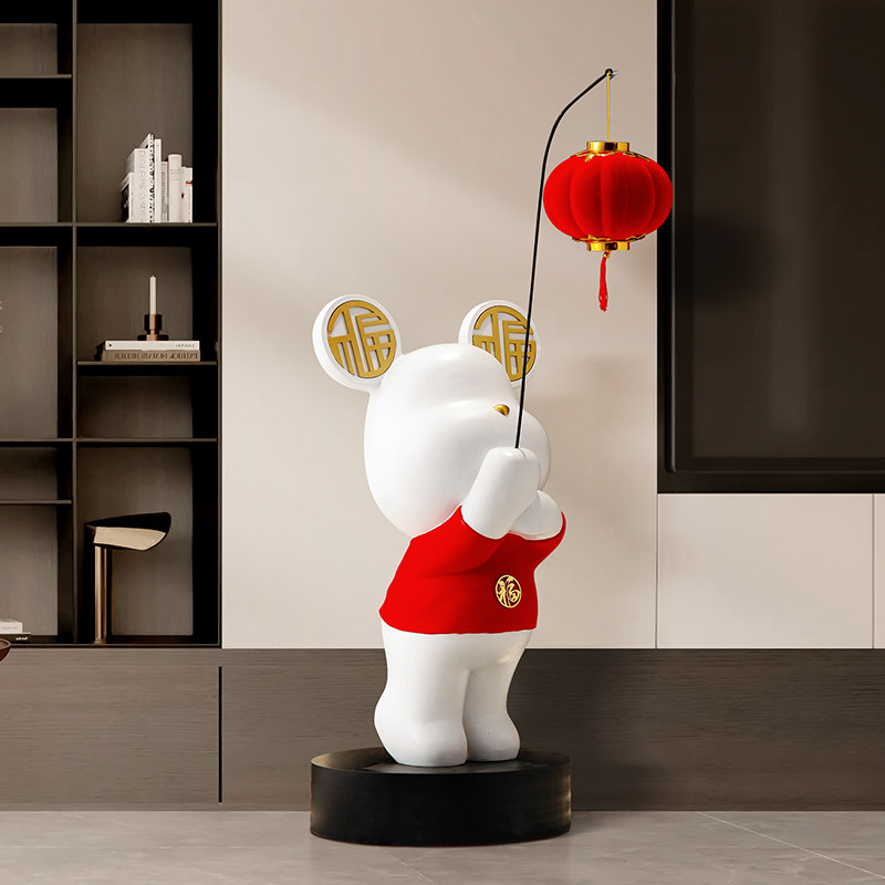 暴力熊摆件客厅大型落地电视柜装饰沙发旁边茶几摆设乔迁新居礼品