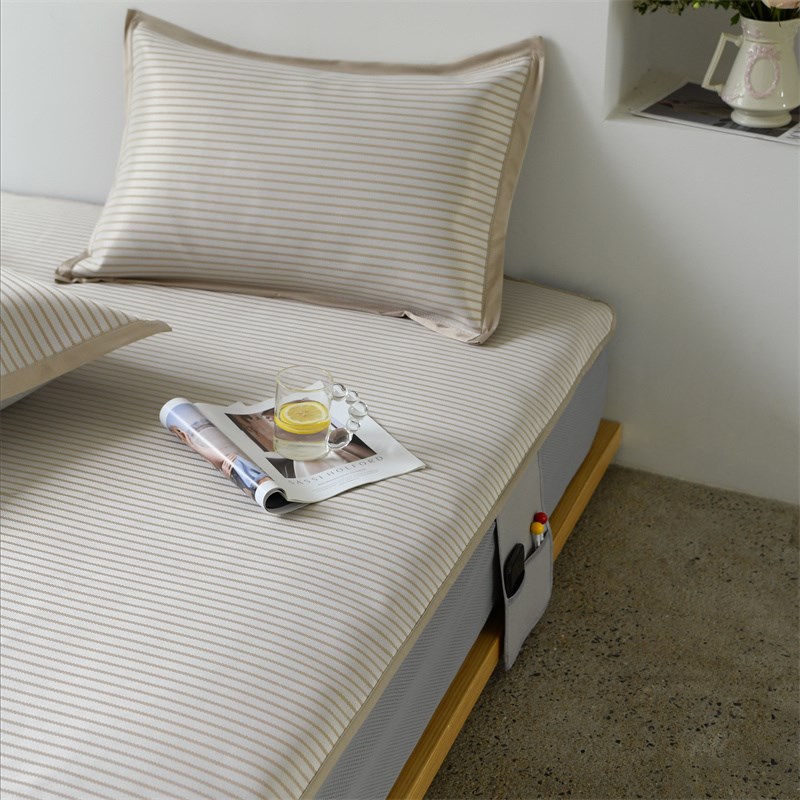 A类抗菌 简约冰丝凉席三件套夏天空调席软席子高品质床笠款可机洗