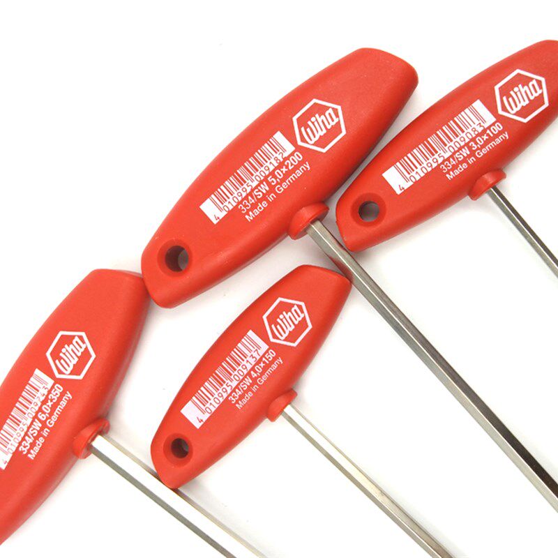 德国Wiha T型六方内六角扳手334-2 2.5 3 4 5 6 8 10 200 350mm