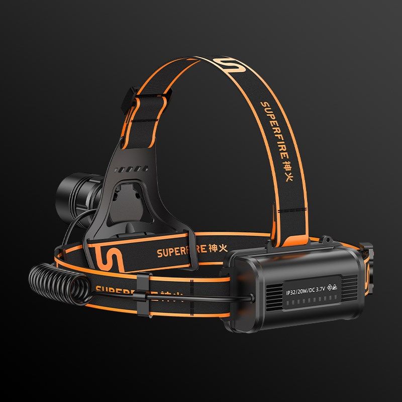 神火HL08变焦头灯强光led充电超亮头戴式电筒夜钓鱼专用超轻小号
