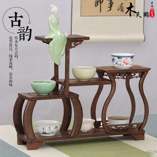 茶艺架归置架鸡翅木架见详情多宝博阁风桌面置物架古架小型古上茶