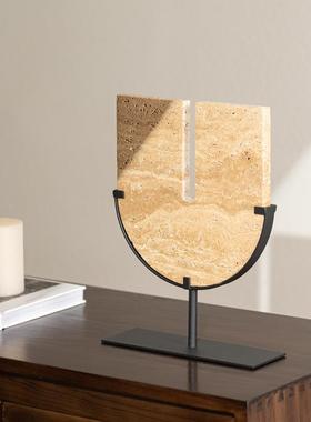 匠十三样RZB-2700高级感黄洞石几何家异型板间件高级感创意居软摆