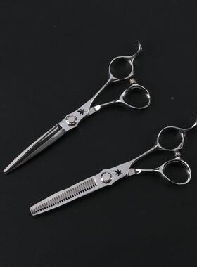 厂家4理4C美发专剪0刀XLF6寸无痕牙剪理发师用发剪套装发廊工具