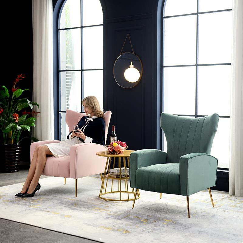 北欧小背户型简约沙发休美式卧高靠老虎椅闲单人客厅CX-919室沙发