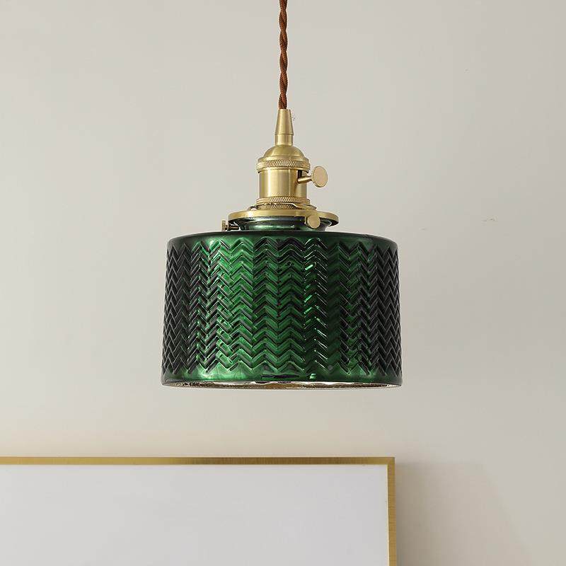 款日约式简色文艺见描述绿黄铜玻璃吊灯创意个性餐厅吧台玄新关阳,家装灯饰光源,智能吊灯,淘宝优惠券,粉丝福利购,淘宝优惠卷