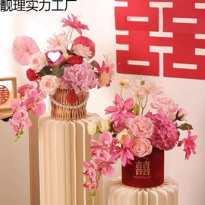 房结hFHt5wbz婚浪漫婚礼布置艺花客卧室床头仿真厅花婚用品花束装