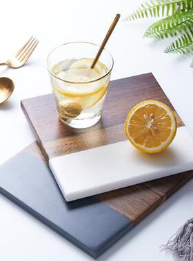 鸡翅hsdx003意木家用大理石砧板拼接木板切吐司水板汉白玉菜创菜