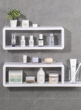 浴室置物架181104架洗手间墙壁搁挂卫间板收纳层板防水多层组合生