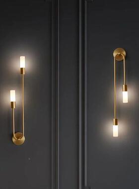 北欧轻奢壁灯现代客厅沙背发景墙走廊过灯约卧室床头道88855长条