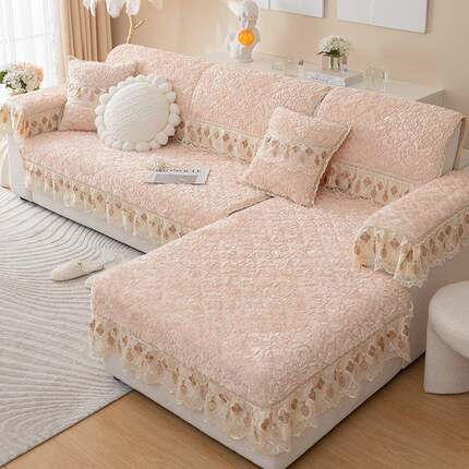 ZXS玫瑰绒沙发垫厚冬包短毛季绒沙发套罩全加防滑靠背扶手巾坐垫
