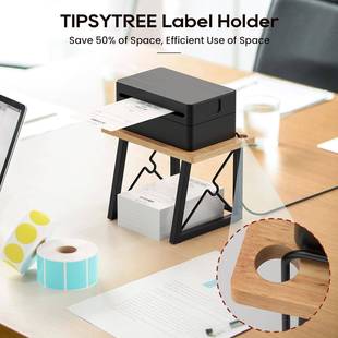 现货木制打印机支办q25915架架公机桌面打印面单置物发货单号标签