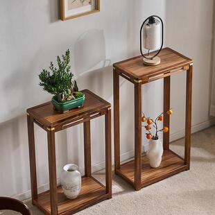 实木花桃架胡木客花厅落式中式仿古台家用博古架胡桃木花地阳台盆