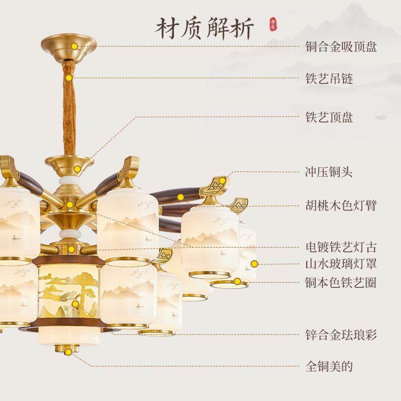 新中式客厅吊灯大厅灯中国730风禅意茶灯楼厅卧室灯全屋灯主具餐,家装灯饰光源,智能吊灯,淘宝优惠券,粉丝福利购,淘宝优惠卷